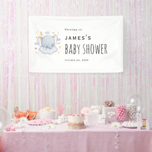 Elefant Baby Jungen Dusche Willkommensbanner Banner