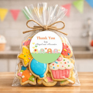 Elefant-Baby-Party Dankeschön Runder Aufkleber