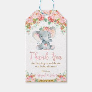 Elefant Baby Shower Danksagungs Geschenk Baby Mädc Geschenkanhänger