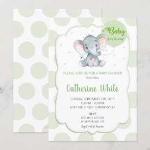 Elefant Baby Shower Einladung Geschlechtsneutral