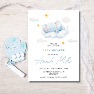 Elefant Baby Shower Einladung, Junge Baby Shower Einladung