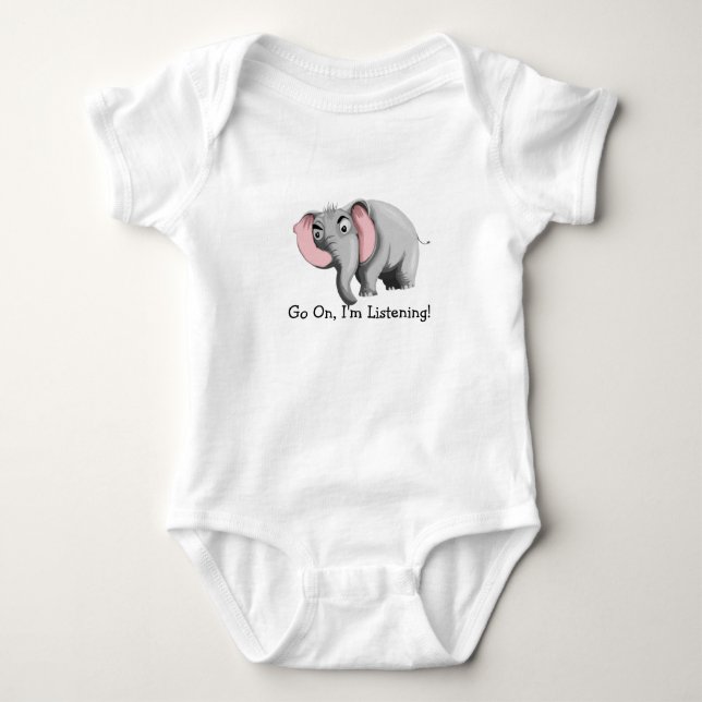 Elefant  baby strampler (Vorderseite)