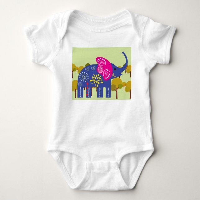 Elefant Baby Strampler (Vorderseite)