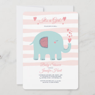 Elefant Babydusche Einladung