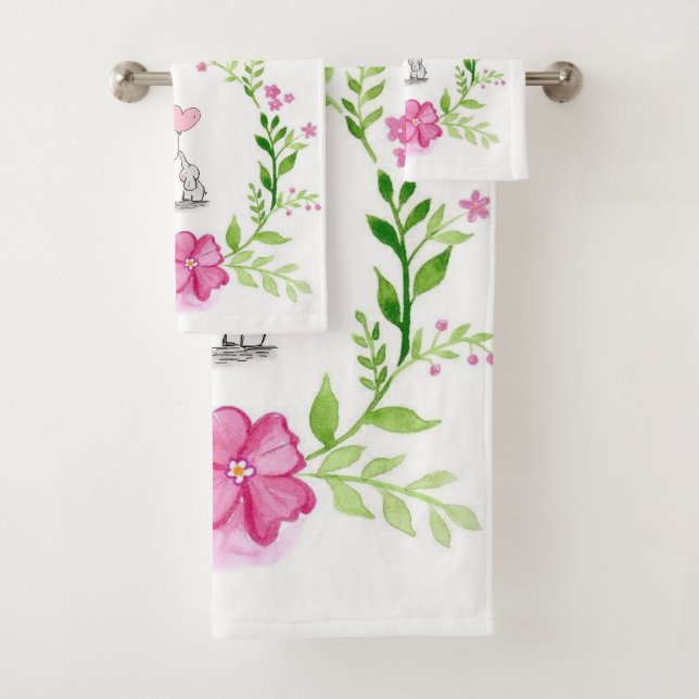 Elefant Badezimmer Handtuch Sets (Insitu)