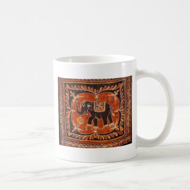 Elefant-Batik Tasse (Rechts)