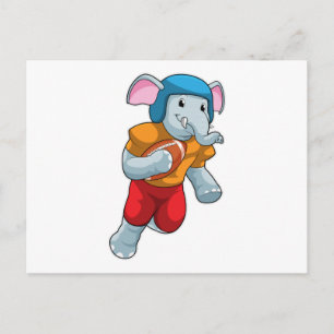 Elefant bei Fußball-Sportarten Postkarte