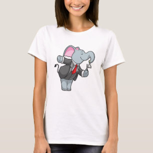 Elefant bei Musik mit Dreieck T-Shirt