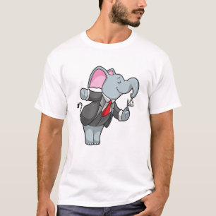 Elefant bei Musik mit Dreieck T-Shirt
