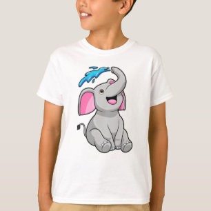 Elefant bei Splash mit Wasser T-Shirt