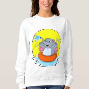 Elefant beim Baden mit Lifebuoy Sweatshirt