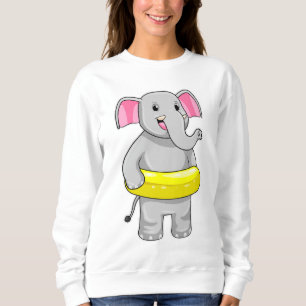 Elefant beim Baden mit Lifebuoy Sweatshirt