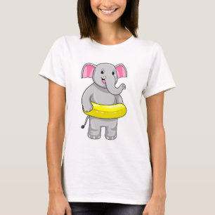 Elefant beim Baden mit Lifebuoy T-Shirt
