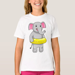 Elefant beim Baden mit Lifebuoy T-Shirt