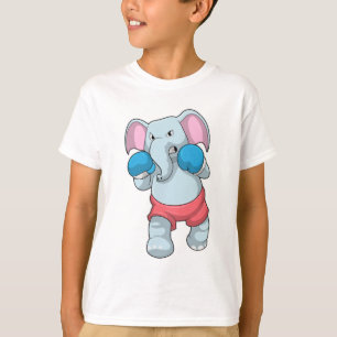 Elefant beim Boxen mit Boxhandschuhen T-Shirt