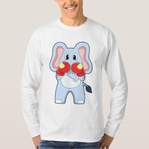 Elefant beim Boxen mit Boxhandschuhen T-Shirt