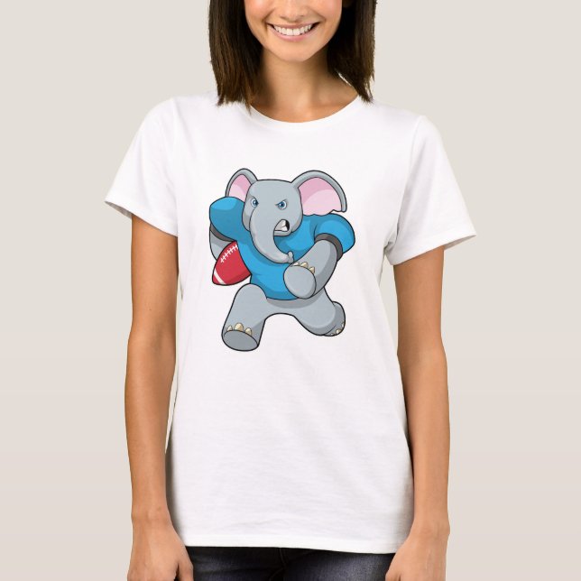 Elefant beim Fußball mit Ausrüstung T-Shirt (Vorderseite)