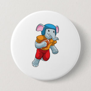 Elefant beim Fußball-Sport Button