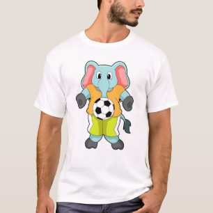 Elefant beim Fußballsport T-Shirt
