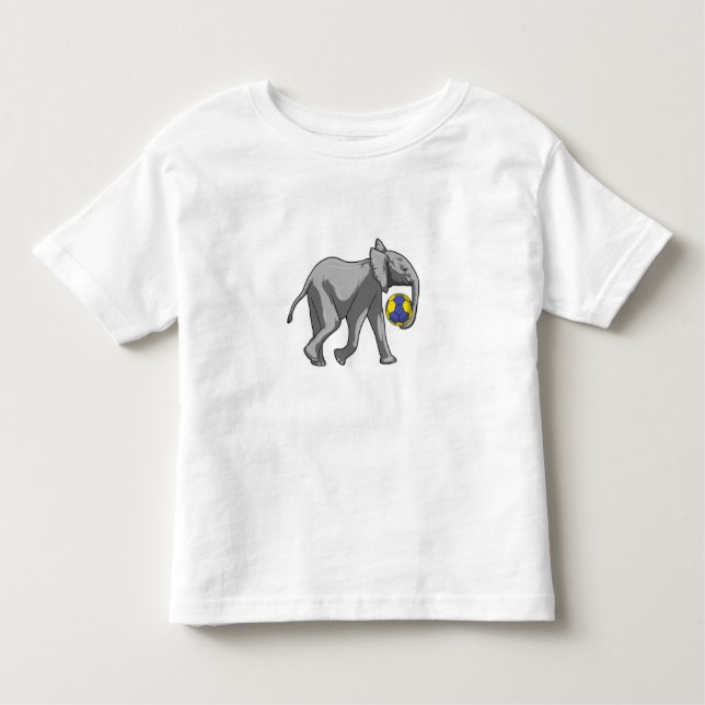Elefant beim Handball-Sport Kleinkind T-shirt (Vorderseite)
