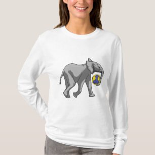 Elefant beim Handball-Sport T-Shirt
