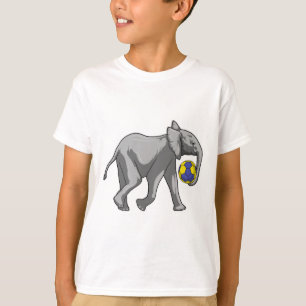 Elefant beim Handball-Sport T-Shirt