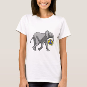 Elefant beim Handball-Sport T-Shirt