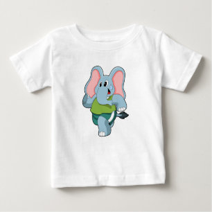 Elefant beim Laufen Baby T-shirt