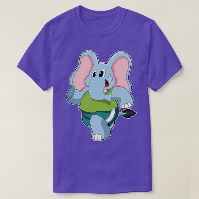 Elefant beim Laufen T-Shirt (Design vorne)