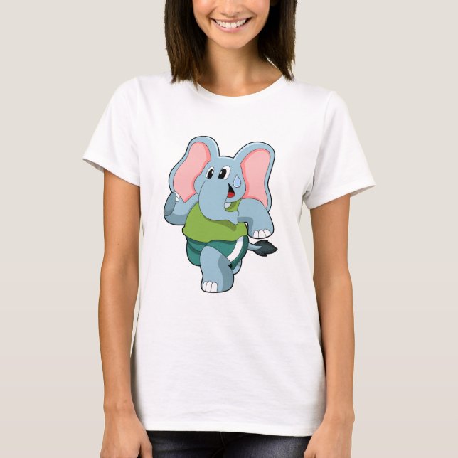 Elefant beim Laufen T-Shirt (Vorderseite)