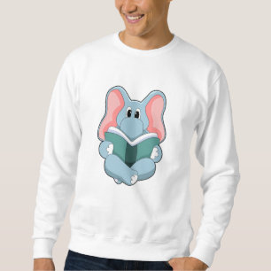 Elefant beim Lesen mit Buch Sweatshirt