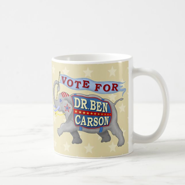 Elefant Ben-Carson Präsidenten-2016 Republikaner Tasse (Rechts)
