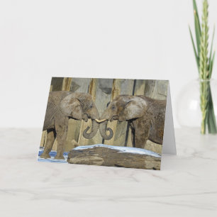 Elefant-beste Freund-Feiertags-Karte Feiertagskarte