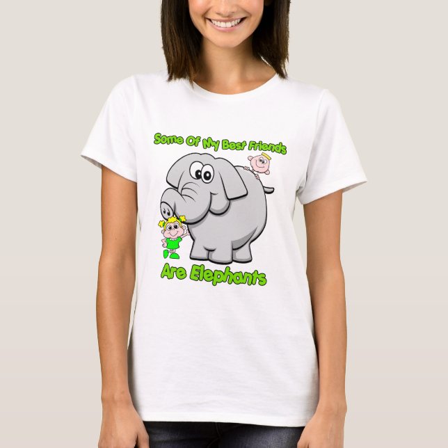 Elefant-beste Freunde T-Shirt (Vorderseite)