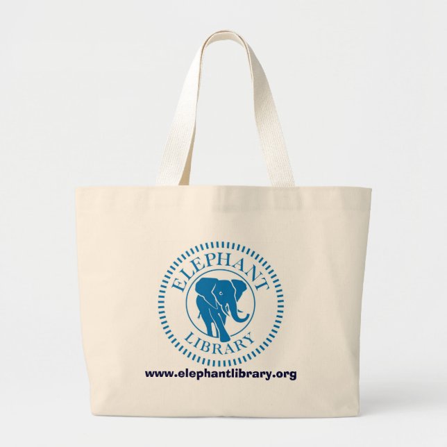 Elefant-Bibliotheks-Tasche Jumbo Stoffbeutel (Vorne)
