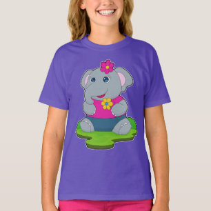 Elefant-Blume T-Shirt