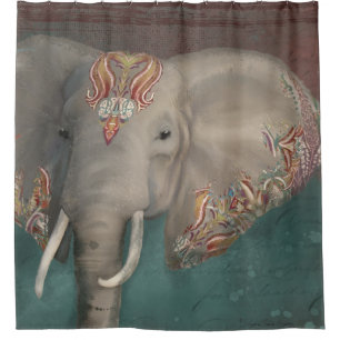 Elefant Boho Bohemische Stammes- Kaschmir Kani Duschvorhang