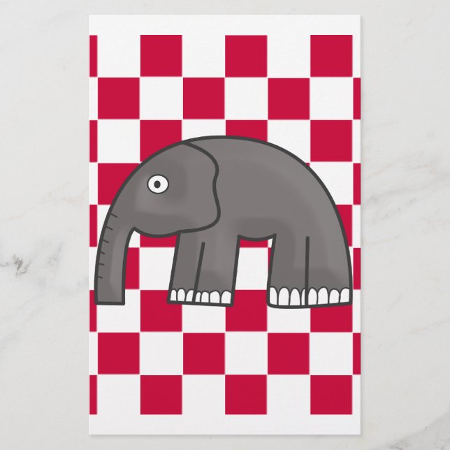 Elefant Briefpapier (Vorderseite)