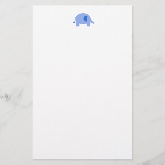 Elefant Briefpapier (Vorderseite)