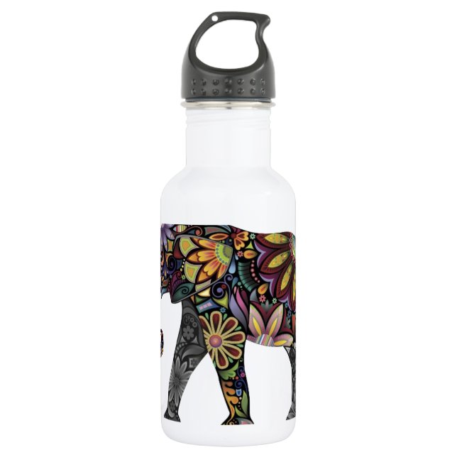 Elefant bunt trinkflasche (Vorderseite)