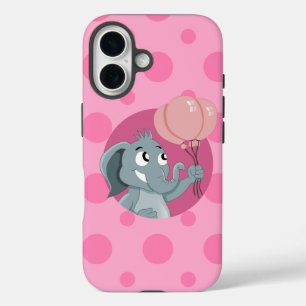 Elefant Cartoon iPhone 16 Hülle