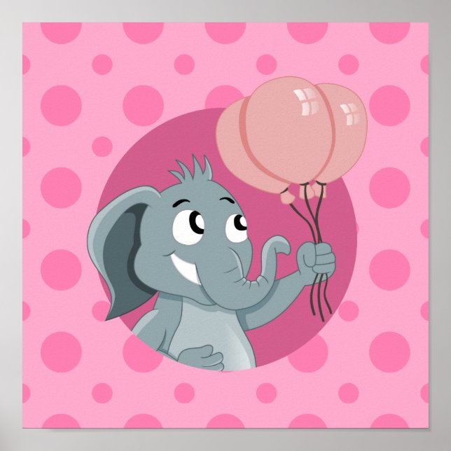 Elefant Cartoon Poster (Vorne)