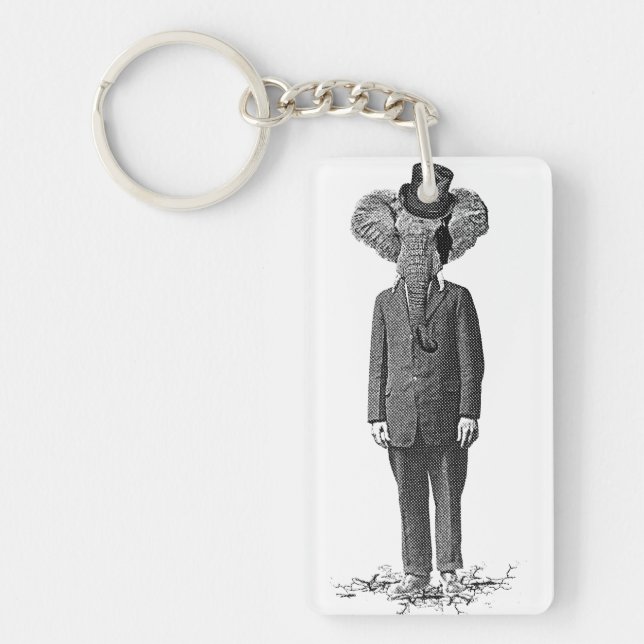 Elefant Dandy Schlüsselanhänger (Vorderseite)