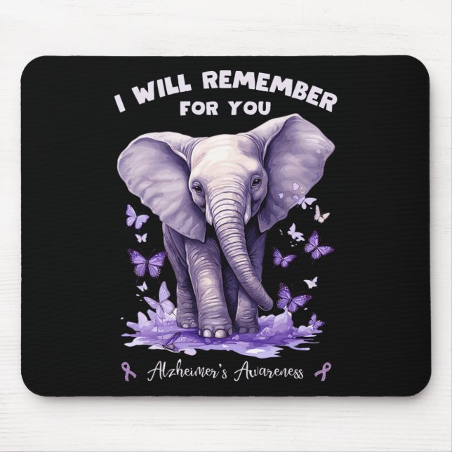 Elefant, den ich für dich in Erinnerung behalten w Mousepad (Vorne)