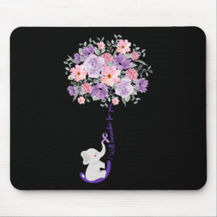Elefant, den ich für dich lila Sonnenblume merken Mousepad