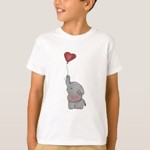 Elefant, der Ballon hält T-Shirt