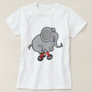Elefant, der ein Fahrrad reitet T-Shirt