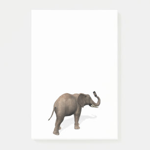 Elefant, der eine Selfie einnimmt Post-it Klebezettel