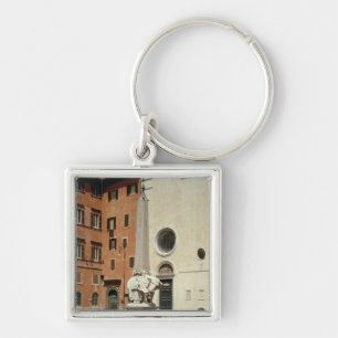 Elefant, der einen ägyptischen Obelisk, 1667 trä Schlüsselanhänger