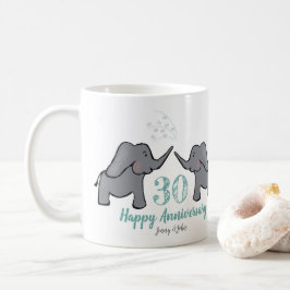 Elefant der Perlenhochzeit Kaffeetasse